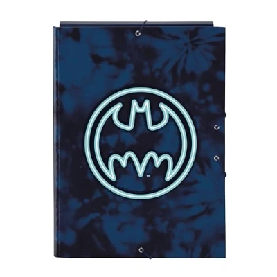 Imagen de Safta M068 Batman Legendary Carpeta Folio con 3 Solapas, Ideal para Niños de Diferentes Edades, Cómoda y Versátil, Calidad Resistencia, 26x36.5 cm, Color Azul Marino, Estándar (512304068)