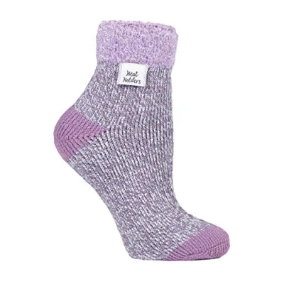 Imagen de HEAT HOLDERS Mujer Invierno Suaves Rayas Cortos Calcetines para Dormir (37/42, Grey (S Feather))