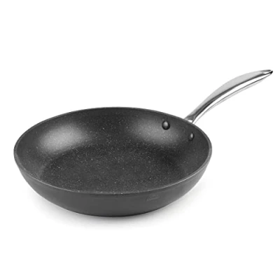 Imagen de Lacor 27018 Sartén Antiadherente Tricapa, de Aluminio Fundido, Libre PFOA, Mango ergonómico, Apta para todas las Cocinas, 18 cm, Negro