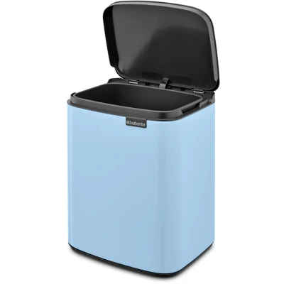 Imagen de Brabantia Cubo de basura Bo 7 L Pequeño y elegante Tapa apertura fácil cierre suave Higiénico, ahorra espacio Montaje en la pared Para baño, aseo, oficina casa Dreamy Blue