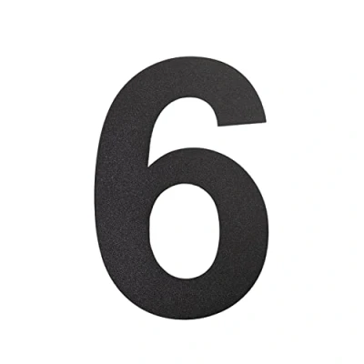 Imagen de nanlyiau números casa exterior negro número de moderna 25.4cm negro/10 pulgadas acero inoxidable,Apariencia flotante,Fácil instalary hecho inoxidable sólido 304(6)