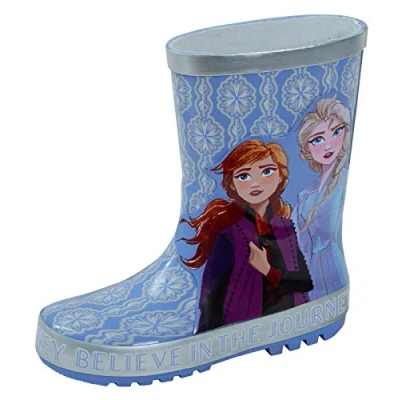 Imagen de Botas de goma Wellington Disney Frozen 2 3D para niños Elsa Anna Rain Snow Wellies, color, talla 28 EU