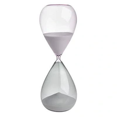 Imagen de TFA Dostmann Reloj de Arena 30 Minutos, 18.6010.02.40, Cristal, Temporizador, Color Gris y Rosa, Arena, 90 x 230 mm