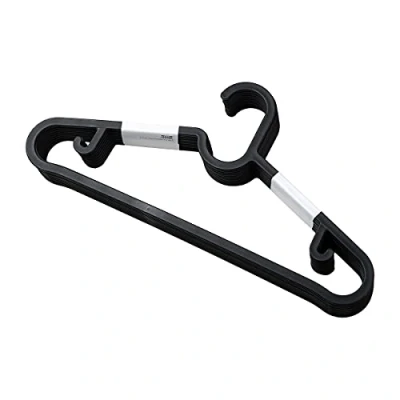 Imagen de SPRUTTIG Juego de 10 Perchas plástico Negro con Gancho Fijo IKEA