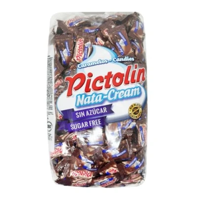 Imagen de Pictolín chocolate y nata sin azúcar Caramelos de azucares con edulcorantes Bolsa 1kg