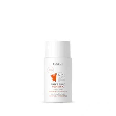 Imagen de Laboratorios Babé Fotoprotector Solar Pediátrico Super Fluid SPF 50 ml Protección Total UVA UVB, Luz Azul e ir A para Niños Textura Superligera Resistente al Agua Testado Pediátricamente
