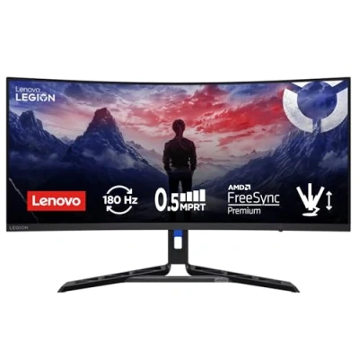 Imagen de Lenovo Legion R34w 30 Monitor Gaming Curvo 34&quot; (VA Panel, 180Hz, 0.5ms MPRT, 21:9, HDMI+DP, AMD FreeSync Premium, Montaje VESA 100 x mm) Ajuste de Inclinación/Altura/Giro Negro