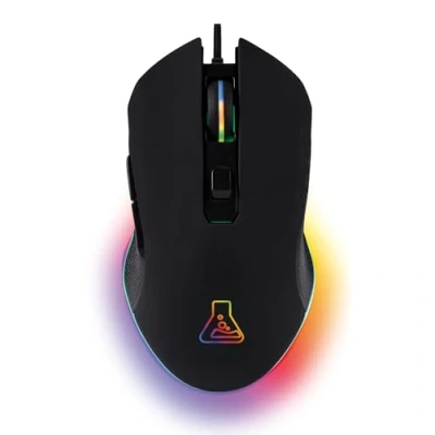 Imagen de The G Lab Kult Helium RATÓN Gaming 800 a 3200 dpi Sensor óptico, Retroiluminación 7 Colores LED, 6 Botones Ratón de Juego cómodo y Ligero Compatible con PC/Mac/Xbox One / PS4/PS5 (con Cable)