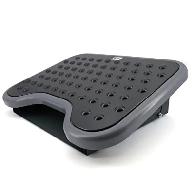Imagen de STEY ACCESORIOS Reposapiés de Oficina Ergonómico, reposapies regulabe y ajustable en altura, alta resistencia, metalico Antideslizante, teletrabajo, Hecho España