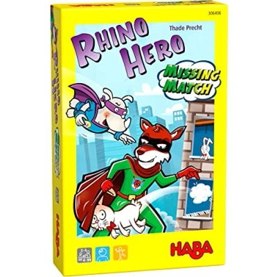 Imagen de HABA 306406 Rhino Hero Missing Match, Juego de Memoria a Partir 4 años, Fabricado en Alemania