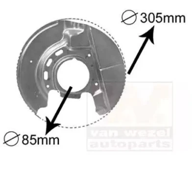 Imagen de VAN WEZEL 0620372 Chapa Protectora de Disco Freno Eje delantero, derecha BMW: 3 Berlina, Cabrio, Touring