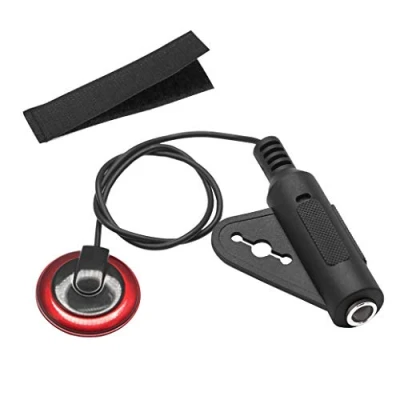 Imagen de YACSEJAO Micrófono de contacto piezoeléctrico para guitarra, ukelele, violín, mandolina, banjo, kalimba, bajo y transductor eléctrico acústico con cable