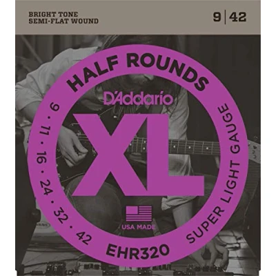 Imagen de D&#039;Addario EHR320 XL Half Rounds Super Light (.009 .042) Electric Guitar Strings