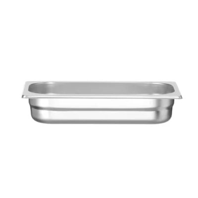 Imagen de HENDI Recipiente GN 1/3,contenedor GN,apilable,resistente a Temperaturas de 40 300C,apto para hornos,congeladores,calientaplatos,baño María,2,5L,325x176x(H) 65mm,acero inoxidable 18/10