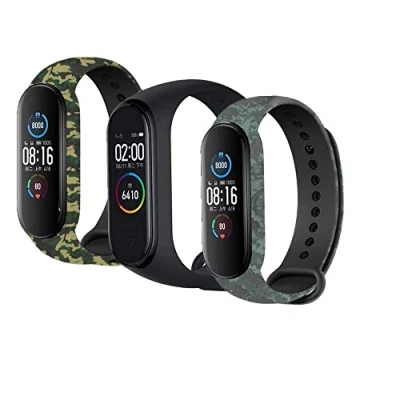 Imagen de T BLUER Pulsera compatible con Xiaomi Mi Band 7, 6 correas de repuesto coloridas silicona diseñada para Miband 7 5 Fitness Tracker Accesorios,sin incluido