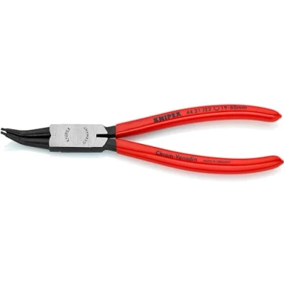 Imagen de Knipex Alicate para arandelas interiores en taladros ángulo de 45 negro atramentado, recubiertos plástico 180 mm 44 31 J22