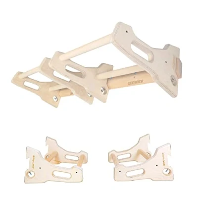 Imagen de Gorletic Barra De Dominadas Y Flexiones Para Calistenia, Entrenamiento En Casa Fitness, Soporte Colgante Pared, Multifuncional, Regleta Ajustable 40CM, Ideal Gym