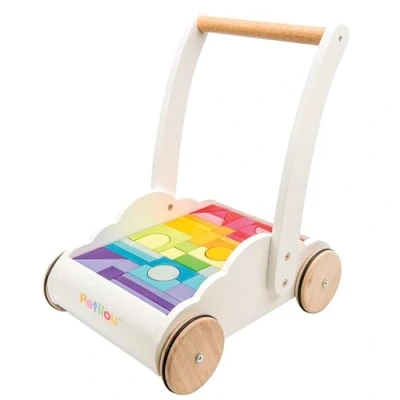 Imagen de Le Toy Van Carrito Petilou andador de madera Nubes y Arcoíris Recomendado para niños niñas A partir +12 meses