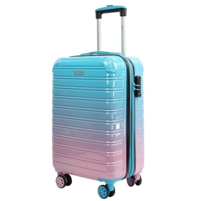 Imagen de Blade Juego de 3 Maletas ampliables Maleta rígida Ligera con Ruedas Equipaje Mano ABS + PC candado TSA, 4 giratorias Viaje, Azul Rosa, M