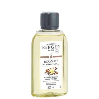 Imagen de Berger Recarga de Perfume para lámpara aromática, Color Naranja, Transparente, 200 ml, Aroma Canela, 6036 Recharge POUR Bouquet Parfum POUSSIÈRE D&#039;AMBRE Transparent ML