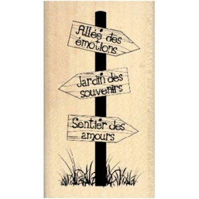 Imagen de Florilèges Diseño FD 310 090 Tampon Scrapbooking Tres Paneles de Madera 7 x 4 2,5 cm