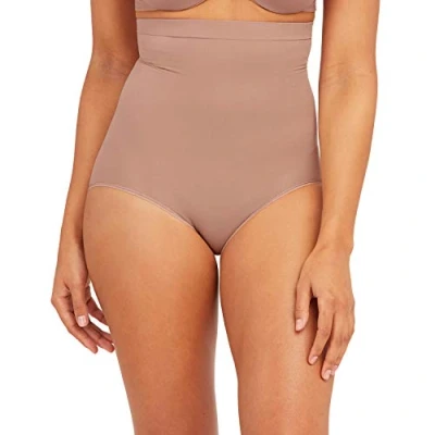 Imagen de Spanx Higher Power Panties, Ropa Interior Modeladora para Mujer (Talla Normal y Talla Grande), Marrón (Café Au Lait), S