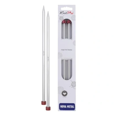 Imagen de Knit Pro KP10209 Nova Agujas para Tejer (Metal, Grosor de 7 mm, Longitud 25 cm)