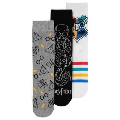 Imagen de Harry Potter Calcetines para hombre Hogwarts (3 unidades), multicolor, 39 42