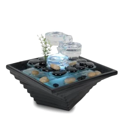 Imagen de Sunchine SCFV16 Cristal Line Himalaya Fuente Interior, Negro, 23 x 20 cm
