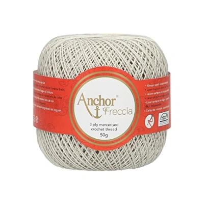 Imagen de Anchor Freccia 4771012 00397 Ovillo de ganchillo (100% algodón), color blanco