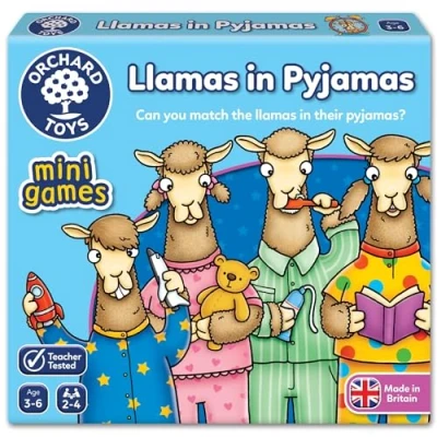 Imagen de Orchard Toys Llamas in Pyjamas Mini Game, Small and Compact, Travel Educational Holiday Perfect For Toddlers, Kids Age 3 6