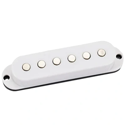 Imagen de Musiclily Basic 50mm Cerámico Pastilla Single Coil Mástil Pickup para Guitarra Eléctrica estilo Strat, Blanco