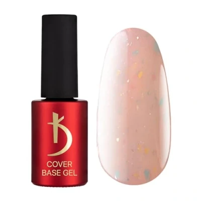 Imagen de Kodi Professional Esmalte Semipermanente Beige Camuflaje Brilliante Copos Esmaltes Semipermanentes para Uñas 7ml Base Gel Cover Flakes Coat UV LED