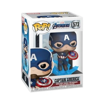 Imagen de Funko Pop! Marvel: Avengers Endgame Captain America with Broken Shield &amp; Mjolnir Figura de Vinilo Coleccionable Idea Regalo Mercancia Oficial Juguetes para Niños y Adultos