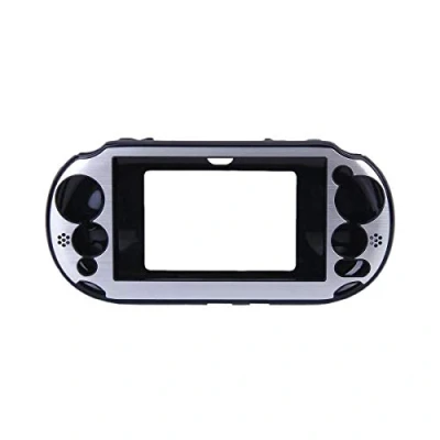 Imagen de OSTENT Funda protectora de piel aluminio metalizada colorida compatible con Sony PS Vita PSV PCH 2000 Color plata
