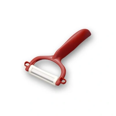 Imagen de Kyocera lavava CP 10 NRD, Pelador Horizontal, Cuchilla Afilada de cerámica Zirconia, Liviana, no corrosiva, Apta para lavavajillas, diestros y Zurdos, roja, Rojo, 7.8x2.7x14.5 cm
