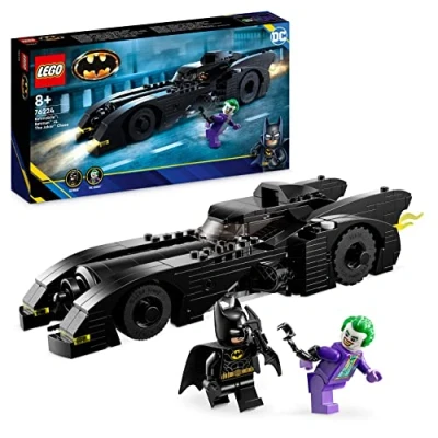 Imagen de LEGO 76224 DC Batmobile Persecución de Batman vs. The Joker Coche Juguete y 2 minufiguras, maqueta del Caballero Oscuro con Batarang, Regalo Superhéroes para Niños Niñas