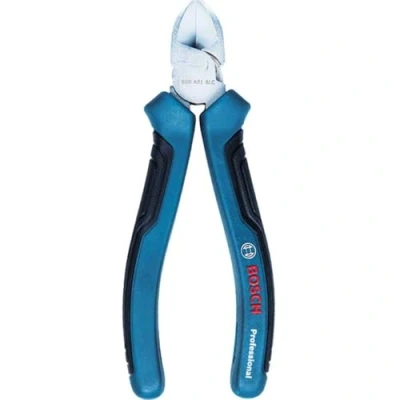 Imagen de Bosch Professional Alicate de corte diagonal, cromo vanadio, mango softgrip, Azul, Cortador lateral, 160 mm