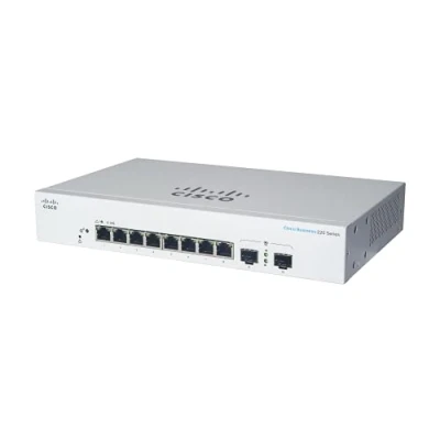 Imagen de Cisco Switch inteligente Business CBS220 8FP E 2G 8 puertos GE PoE completo 2 SFP de 1 G 3 años garantía limitada hardware (CBS220 EU)