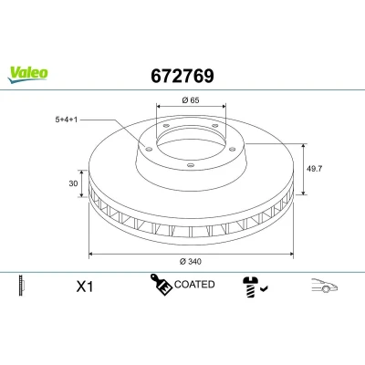 Imagen de Disco de freno VALEO 672769