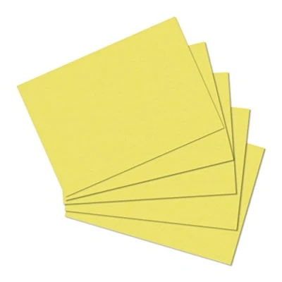 Imagen de Herlitz 10836484 Fichas (A6, en blanco, 100 unidades), color amarillo