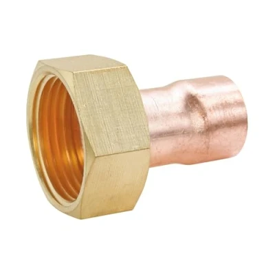 Imagen de SOMATHERM FOR YOU cobre accesorios de soldadura Ø22 recta acoplamiento en una tuerca latón rotación 20/27