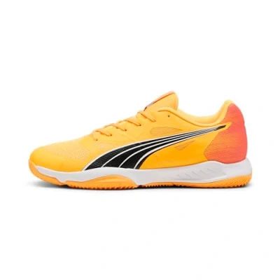 Imagen de PUMA Eliminate Turbo, Indoor Court Shoe Unisex Adulto, Sun Stream Sunset Glow Black, 46.5 EU