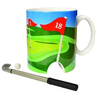 Imagen de Longridge Taza de Golf y Mini Putter Blanco