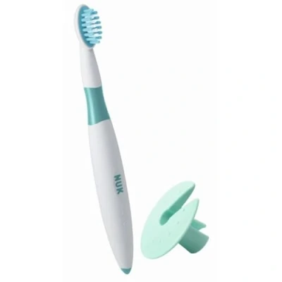 Imagen de NUK formación cepillo de dientes 10256207 (incl. anillo protección una atención segura los primeros dientes, libre BPA, 2 pack (2 piezas)