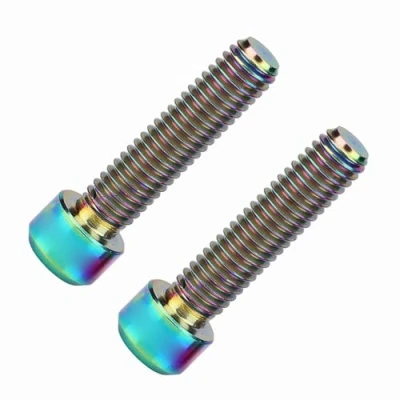Imagen de Bnineteenteam 2 Unids Titanio Aleación Bicicleta Disco Freno Pinza Tornillos M6 X 25mm para de Montaña(Multicolor)