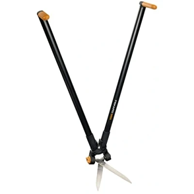 Imagen de Fiskars Tijeras para hierba y setos de mango largo GS53, Alcance hasta 2,5m, Negro/Naranja, 1001565