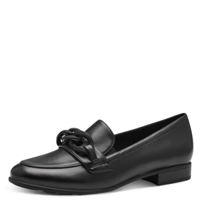 Imagen de Jana Softline 8 24260 41 Komfortable Mehrweite Bequemschuh Damenschuh mit Kette Flach Modisch Alltagsschuhe Business, Mocasín Mujer, Nappa Negro, 37 EU