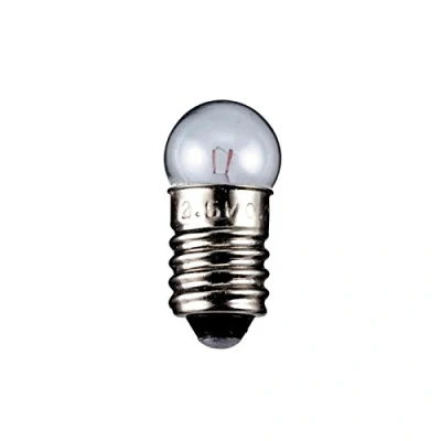Imagen de Goobay Lote de 5 bombillas globulares con casquillo E10, 0,3 W 6 V (CC) 50 mA H 24 mm