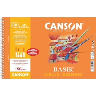 Imagen de Bloc dibujo basik din a4 23x32.5 cm 20 hojas de 150 gramos